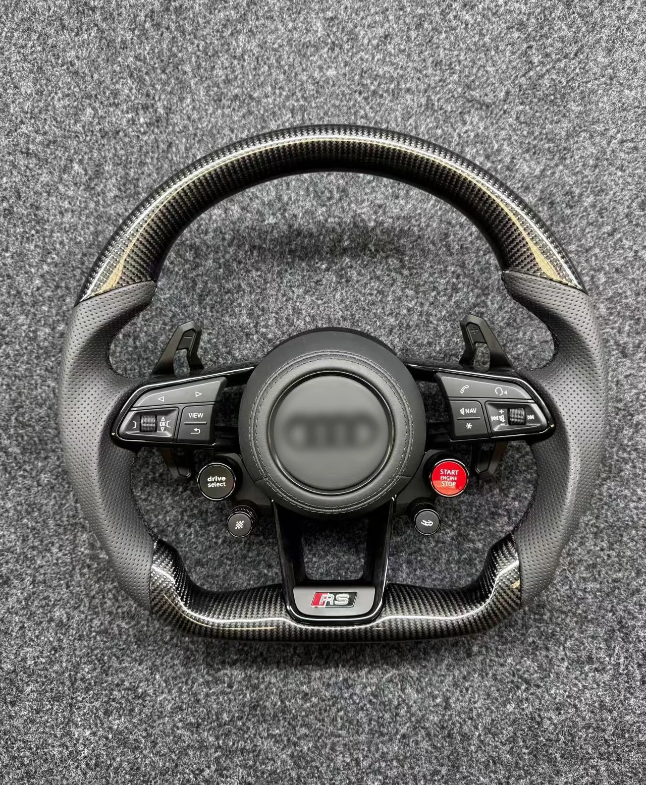 

Applicable series upgrade R8 carbon fiber steering wheel assembly style non-destructive installation sports mode R8 four-button