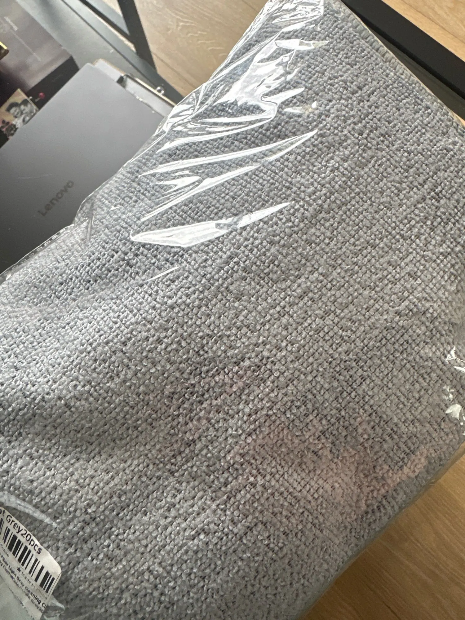 5/10/20pcs Kitchen Towel, Ultra-fine Fiber Light Gray Cleaning Cloth Set, Absorbent, Soft And Stain-removing Cloth photo review
