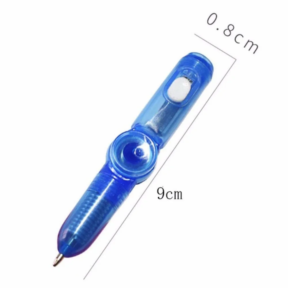 STONEGO Creative Stress Relief LED Luminous Ink Pen Office Supplies Fingertip Rotating Magic Decompression Toy Stationery