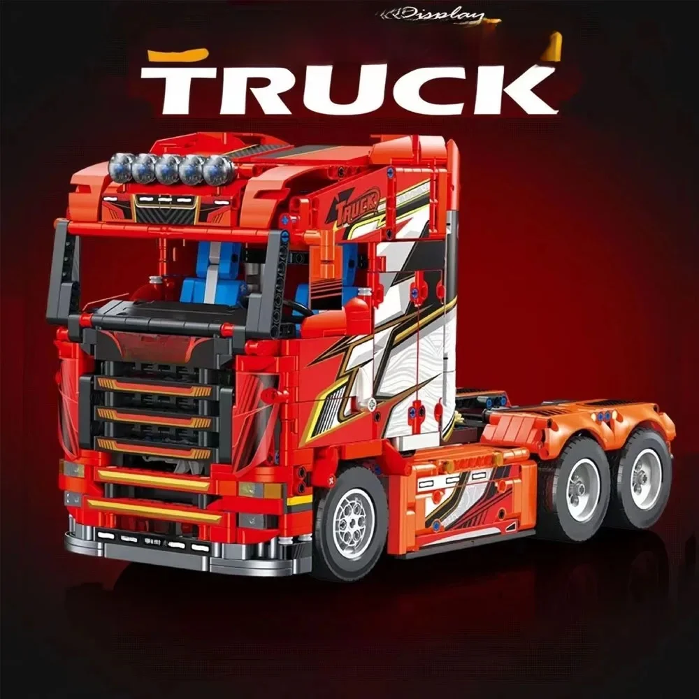 Technic JJ9070 MOC Bouwsteen bakstenen model speelgoed Sca Tractor Truck geschenken verzamelen Kerstmis 1708pcs - afbeelding 2