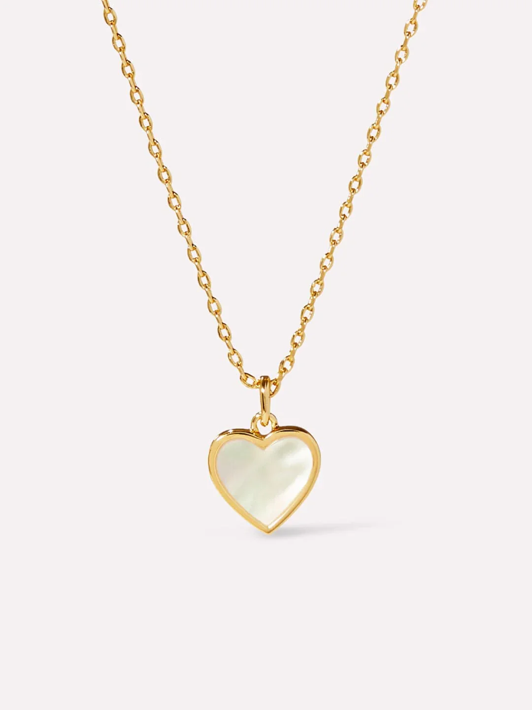 

Mother of Pearl Heart Necklace High Quality Stainless Steel 18K Gold Plated Women's Daily Necklace Pendant Best Eid Gift For Her