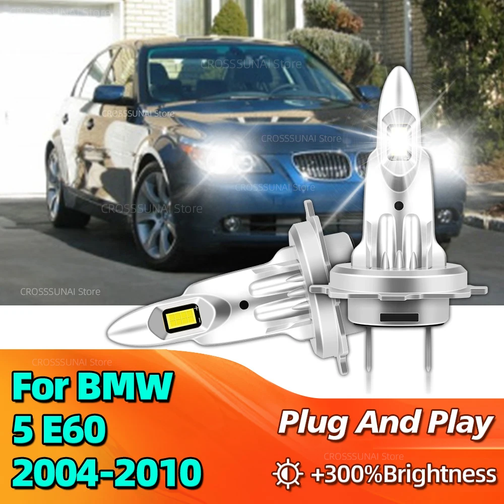

LED Headlight Bulb Mini Size Wireless 180W 6000K White CSP Car Lamps For BMW 5 E60 2004 2005 2006 2007 2008 2009 2010