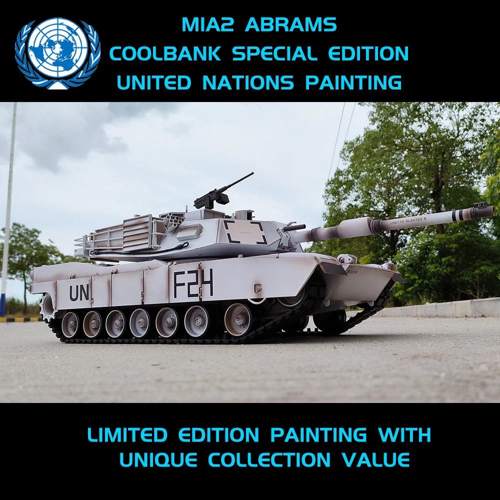 COOLBANK RC HOBBY 2.4Ghz Henglong 1:16 Scale 7.0 Plastic Ver M1A2 Abrams RTR RC Tank 3918 Tank Model Military Vehicle Toys Boys