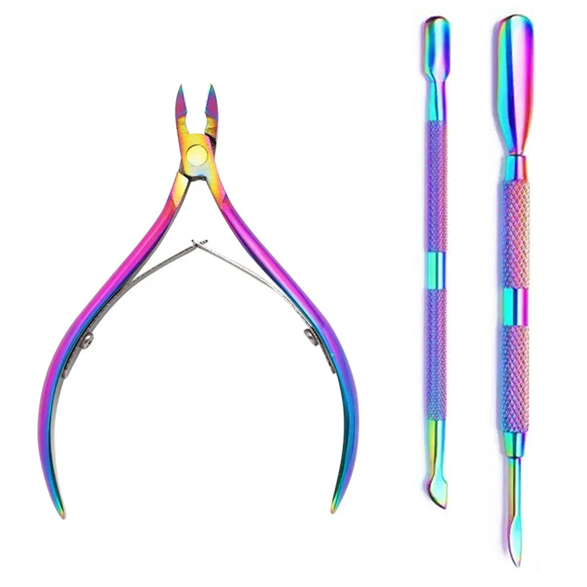4 stks/set Professionele Rvs Nail Cutter Schaar Tangen Muti Functie Cuticle Pusher Remover Nail Care Manicure Kits