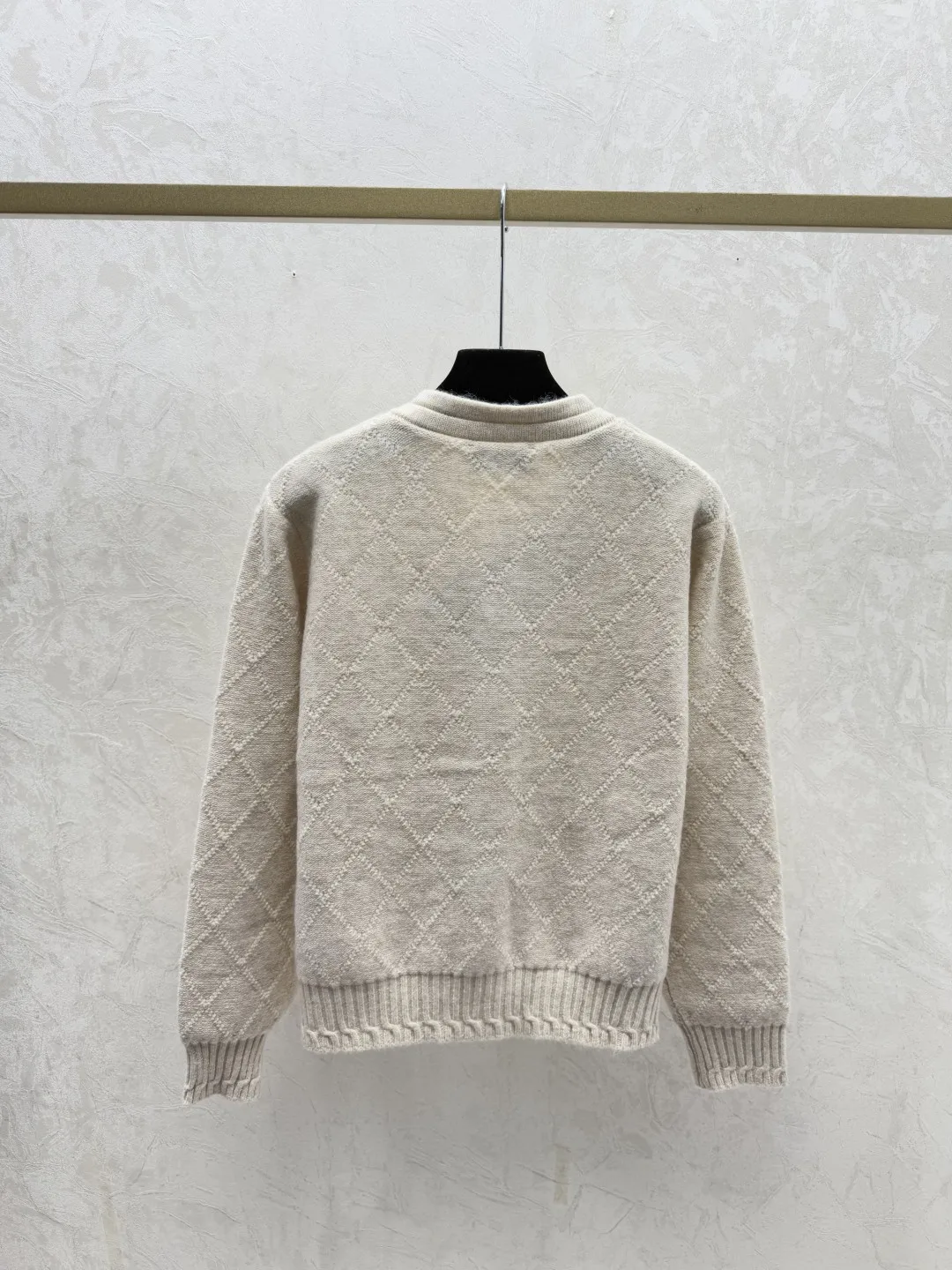 

Женский ранний осенний новый вязаный кардиган с длинными рукавами и круглым вырезом для тяжелой промышленности