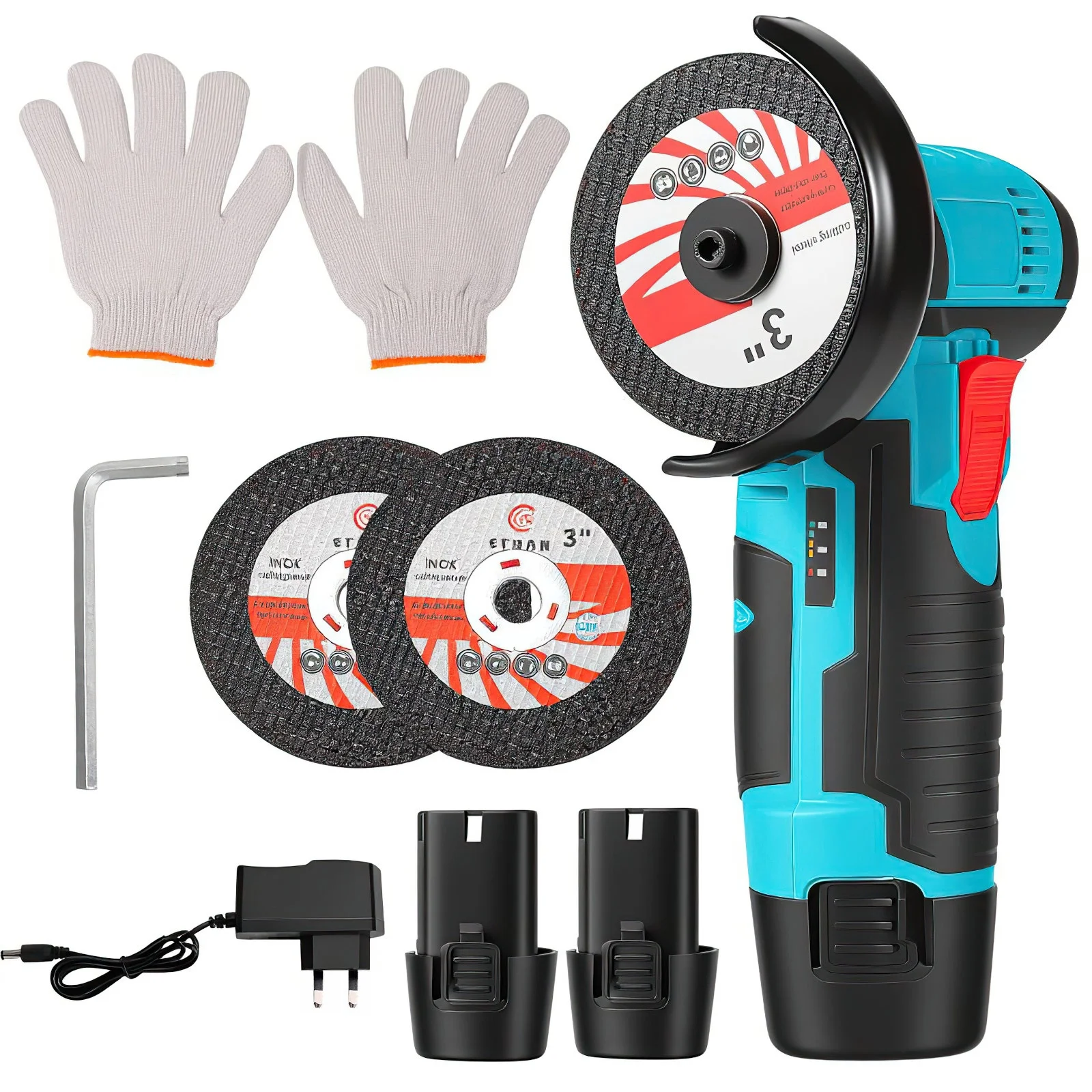 Smerigliatrice angolare micro ricaricabile 12V 19500Rpm, smerigliatrice a batteria al litio senza fili, utensile elettrico da taglio