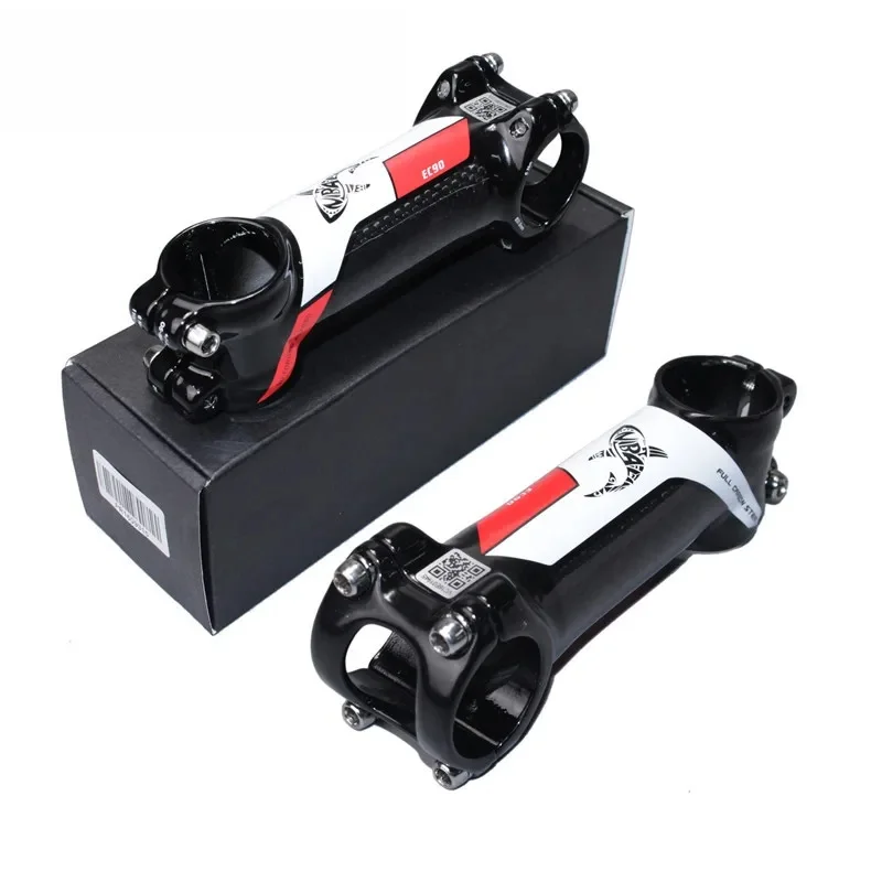 Mostek rowerowy górski karbon aluminium stop karbonowy mostki rowerowe szosowe 3K 28.6-31.8MM 6 stopni akcesoria rowerowe specyficzne — zdjęcie 2