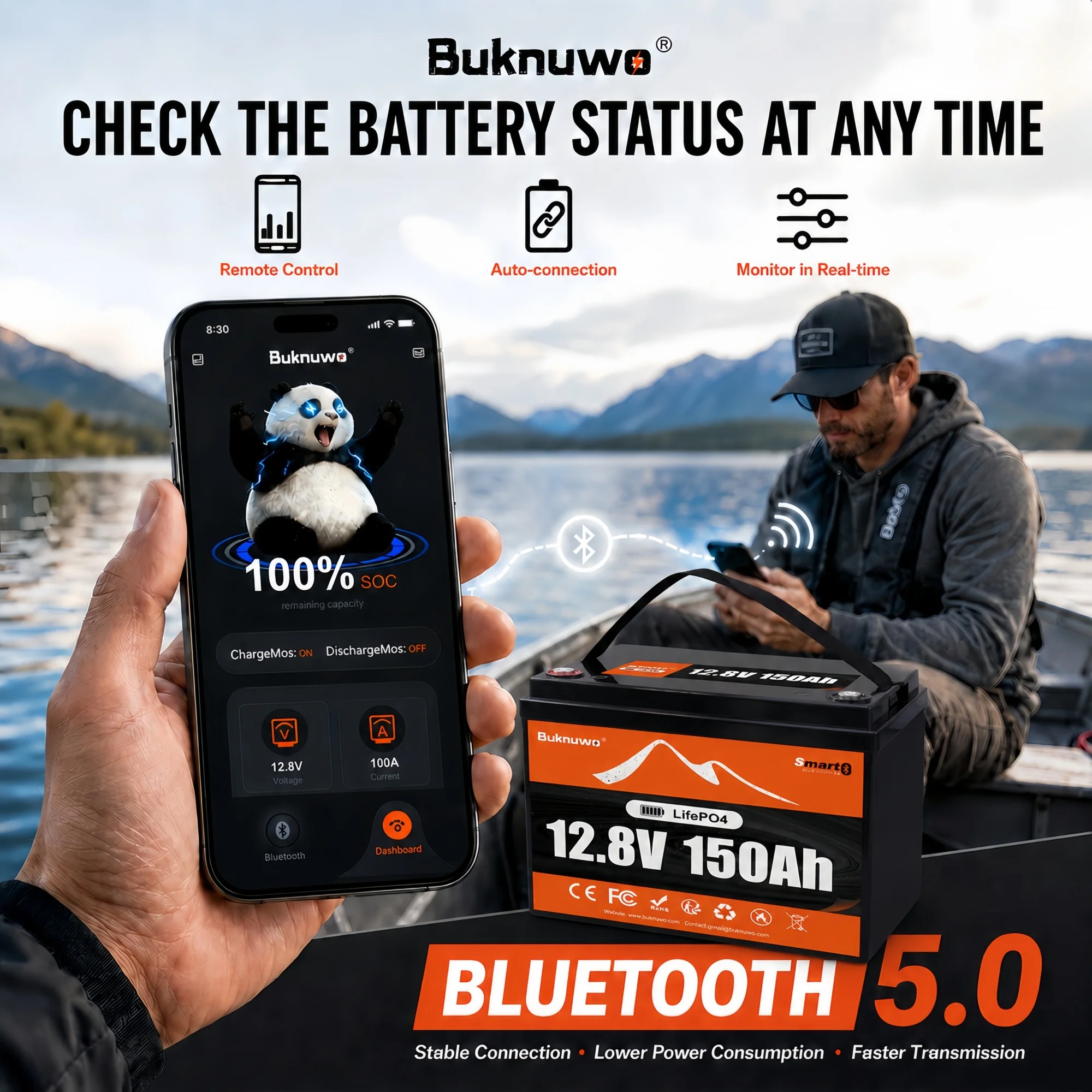 Buknuwo Smart 12V/12.8V 150Ah - огляд і ціна Outdoor Power Source