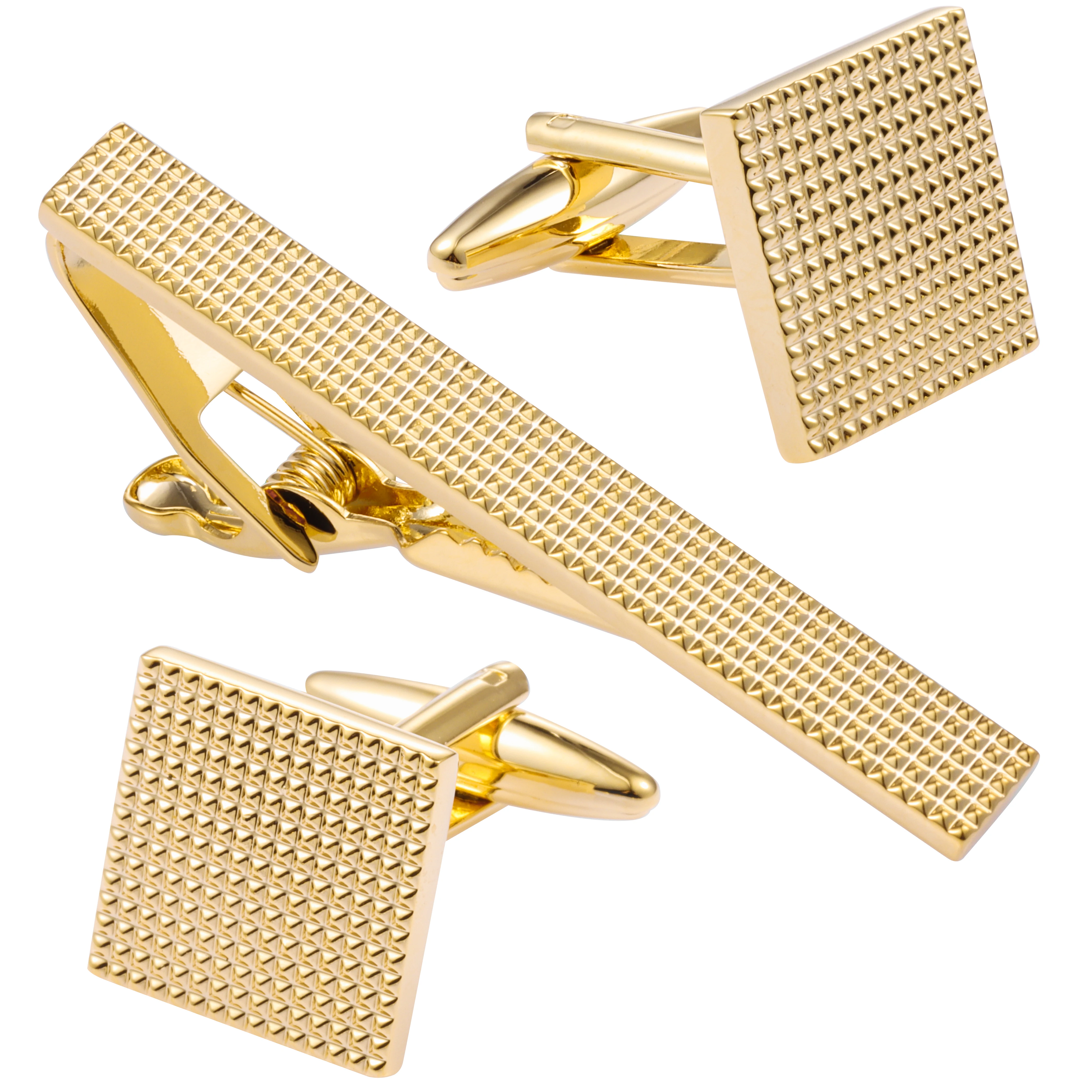 

Simple Metal Cufflinks and Tie Clip,Mens French Shirt Cuff Links Set for men gift