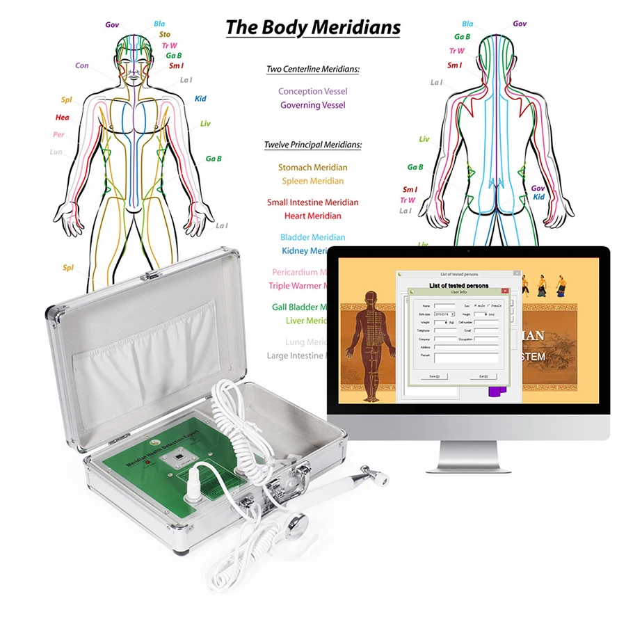 Dispositivo eletrônico de acupuntura, equipamento diagnóstico médico, analisador chinês Meridian Health, 2023