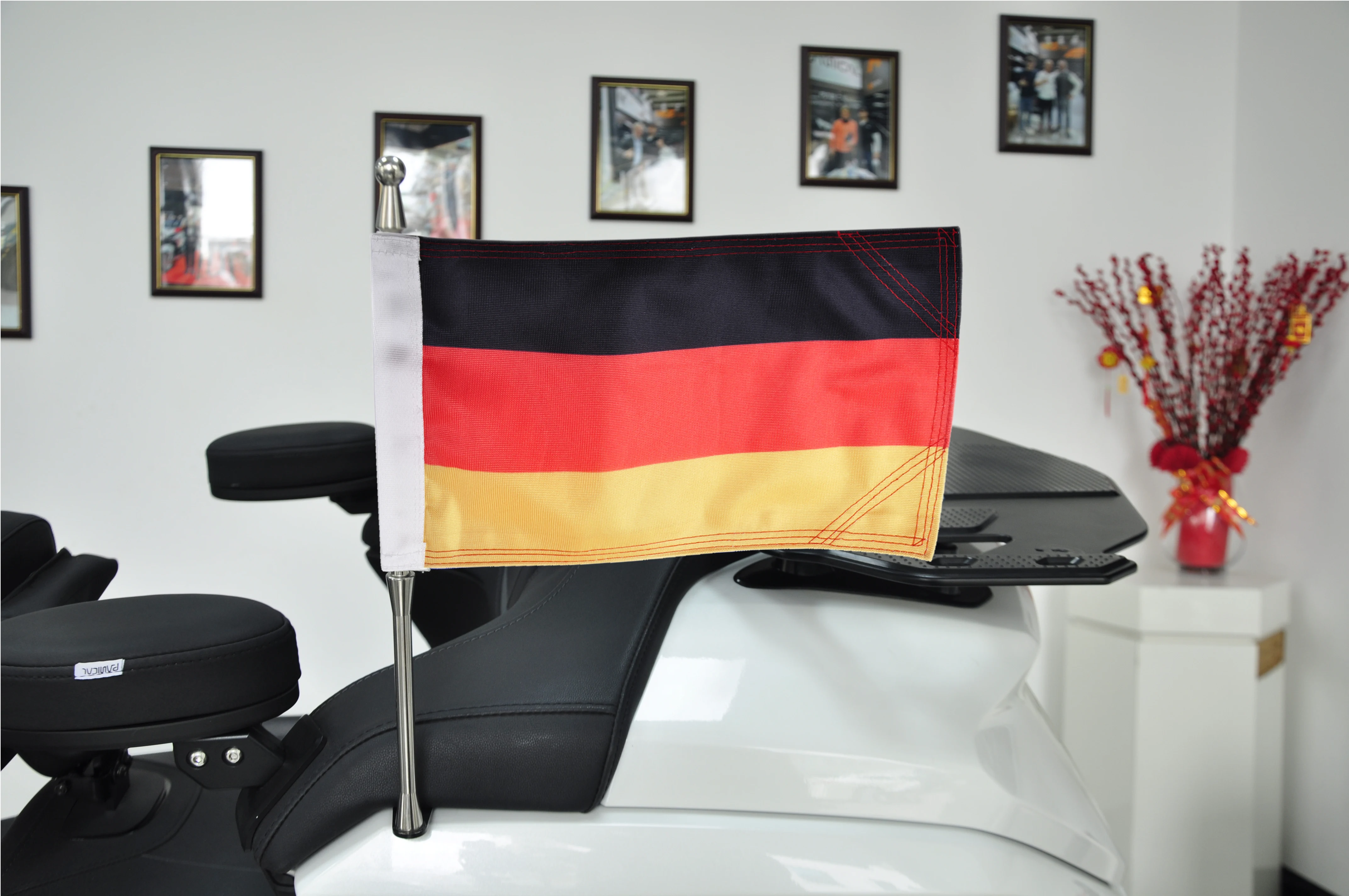 Aksesori Moto untuk Honda Gold Wing GL1800 tiang bendera Jerman 2021-2024 Kit tiang bendera bagasi braket tiang bendera Moto Tour - Panical