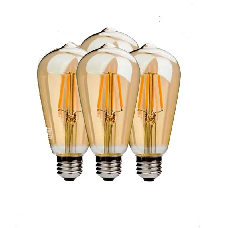 Pear-shaped LED bulb, 4W, E27, 3000K warm light (4 PCs).