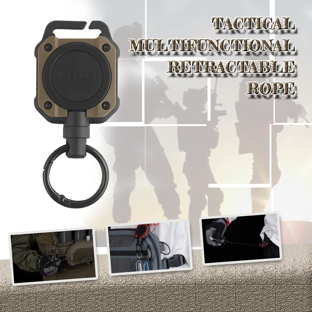 

Тактический многофункциональный выдвижной трос, трос, выдвижной брелок, легкий вес для боевого ремня, аксессуары для переноски пластин