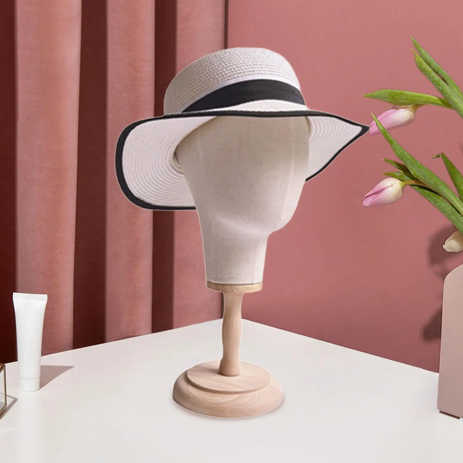 

54 см держатель для головы манекена, портативная окружность головы, универсальное использование, деревянная основа для салона, делового дома, парикмахерского обучения