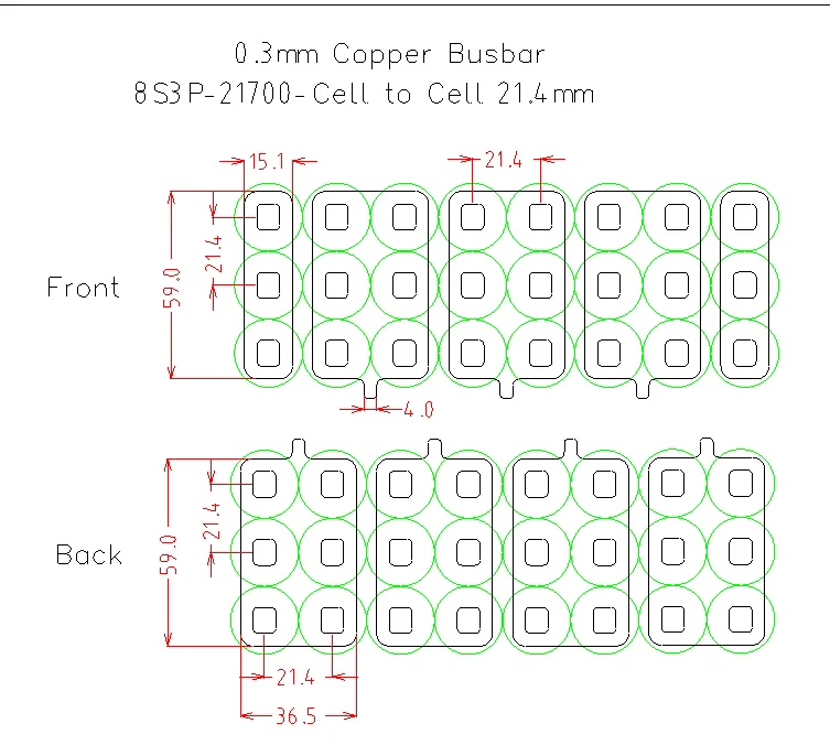 8S3P High Current Nickel Plated T2 Copper Busbar Agricultural Spraying Drone Battery Connector Sheet Custom Design