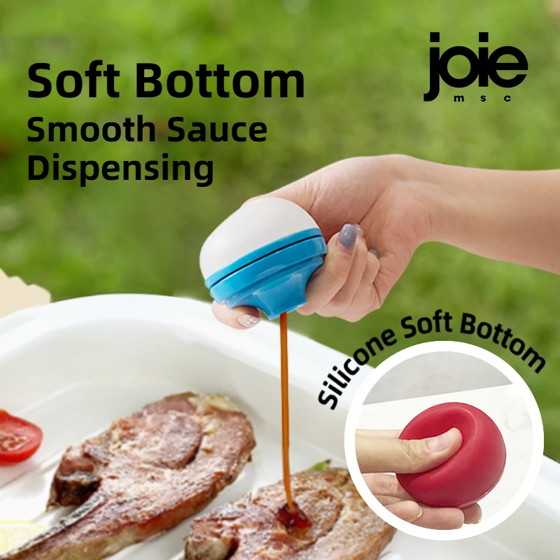 Joie Portable Silicone Squeeze Bottle Salad Dressing Containers Storage Small Dip Condiment Leak Proof Sauce Bottle Kitchen Tool
