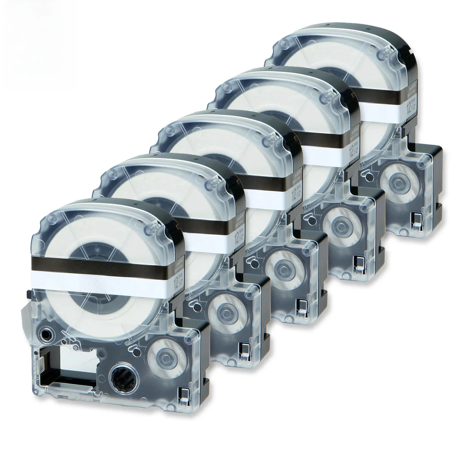 5PK Kompatybilny z Epson 12mm x 8m AS12KW Standardowe etykiety czarno-białe do drukarki etykiet LW-400 LW-300 LW-700 LW600P K200BL — zdjęcie produktu 7