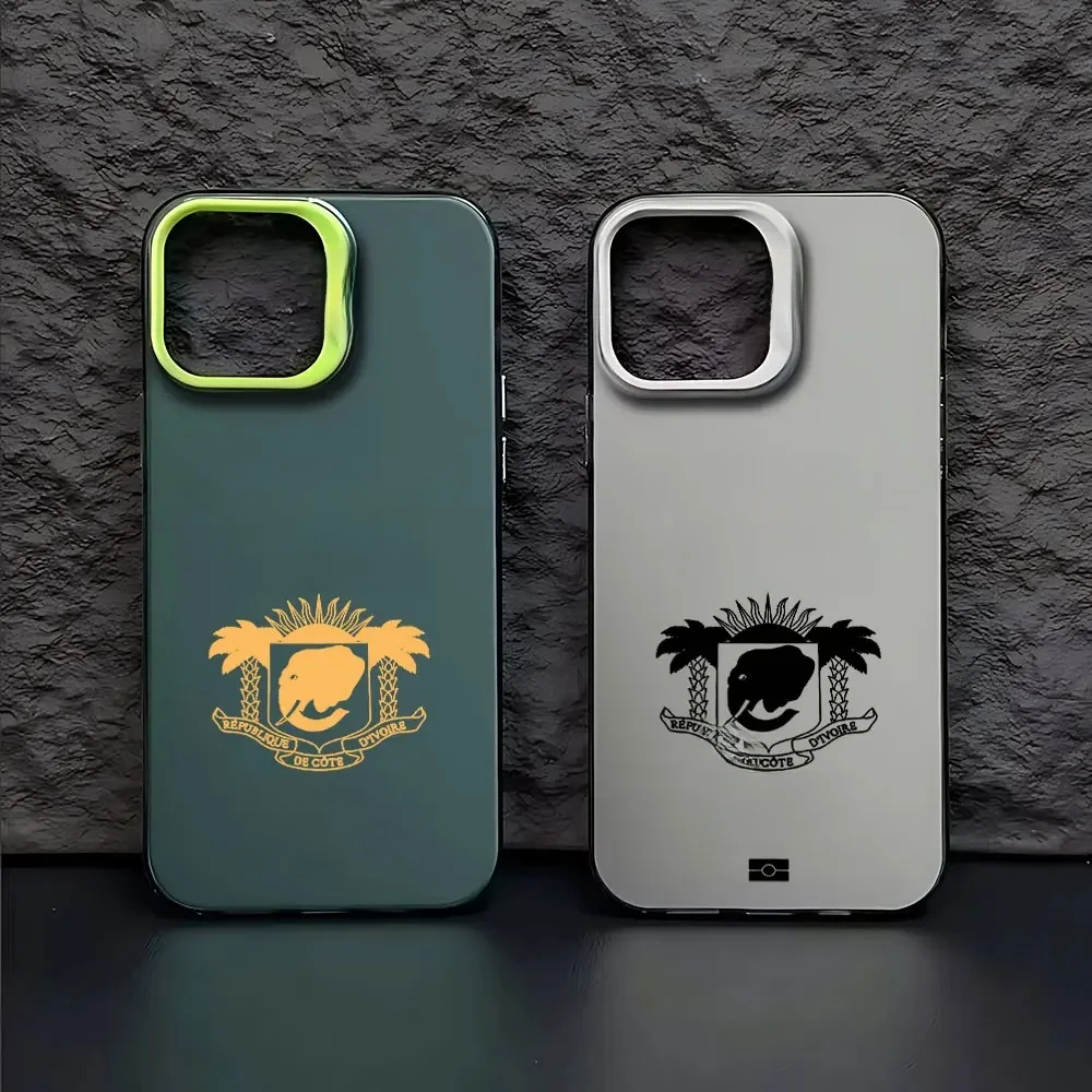 Coque de téléphone passeport côte ivoire, étui arrière antichoc mat bonbon pour iPhone 16 15 14 13 12 11 Pro Max X XR XSMAX 8 7 Plus