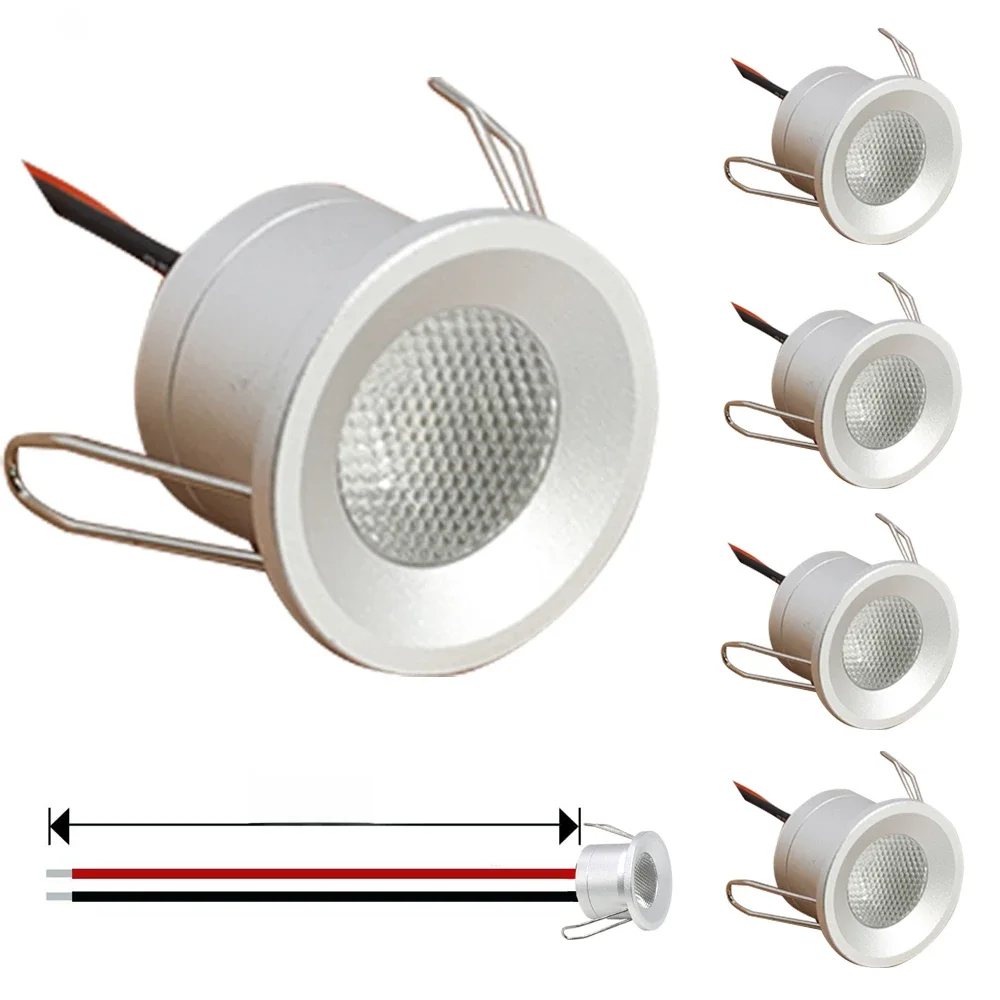 Mini Spot Lumineux LED à Intensité Réglable pour le Plafond, Éclairage d'Nik, de Couloir et d'Escalier, 2W, 12V, IP65