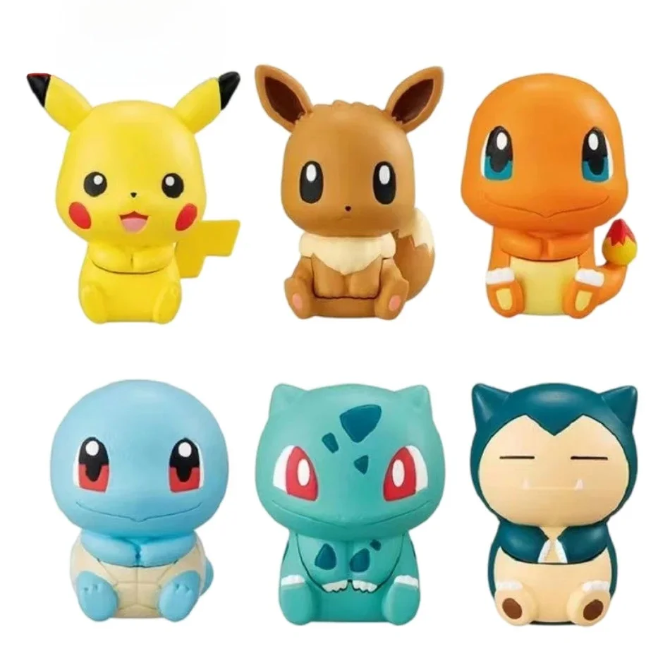 6 pièces Pokemon Pikachu Anime jouets poupées pour enfants figurine jouet Charmander écureuil dessin animé poupée garçons filles enfant cadeau d'anniversaire