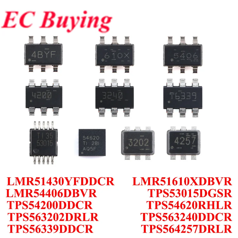 10Pcs/1pc LMR51430YFDDCR LMR51610XDBVR LMR54406DBVR TPS53015DGSR TPS54200DDCR TPS54620RHLR TPS563202 TPS563240 TPS56339 TPS56425