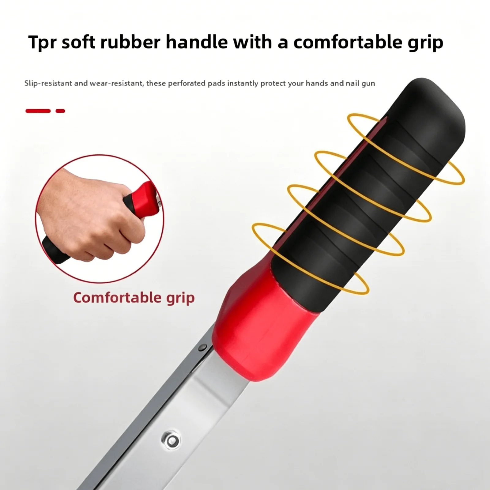 Manual Hammer Stapler Fast Stapling Hammer Tacker Slap Stapler Quick Load Staple Holder Sturdy Duty Tacker Non-Slip Grip