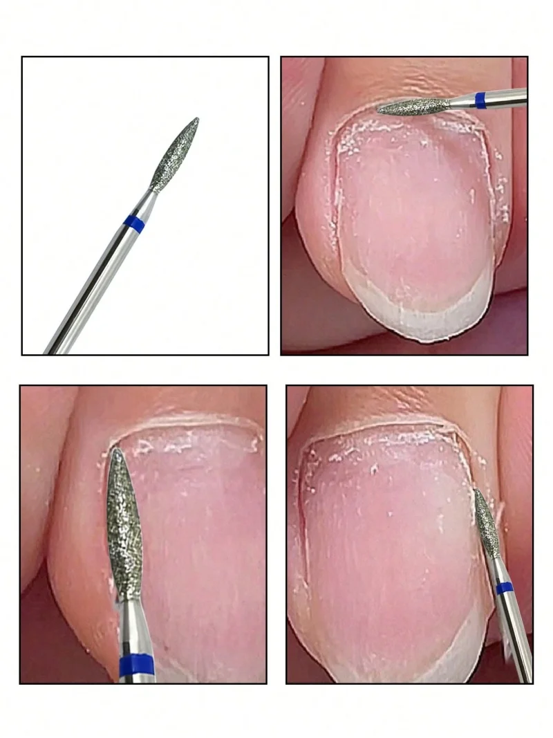 Foret à ongles enduit de diamant, outil d'élimination rapide des peaux mortes en forme de cône pour lime à ongles électrique, Salon de manucure et de pédicure, 1/2 pièces