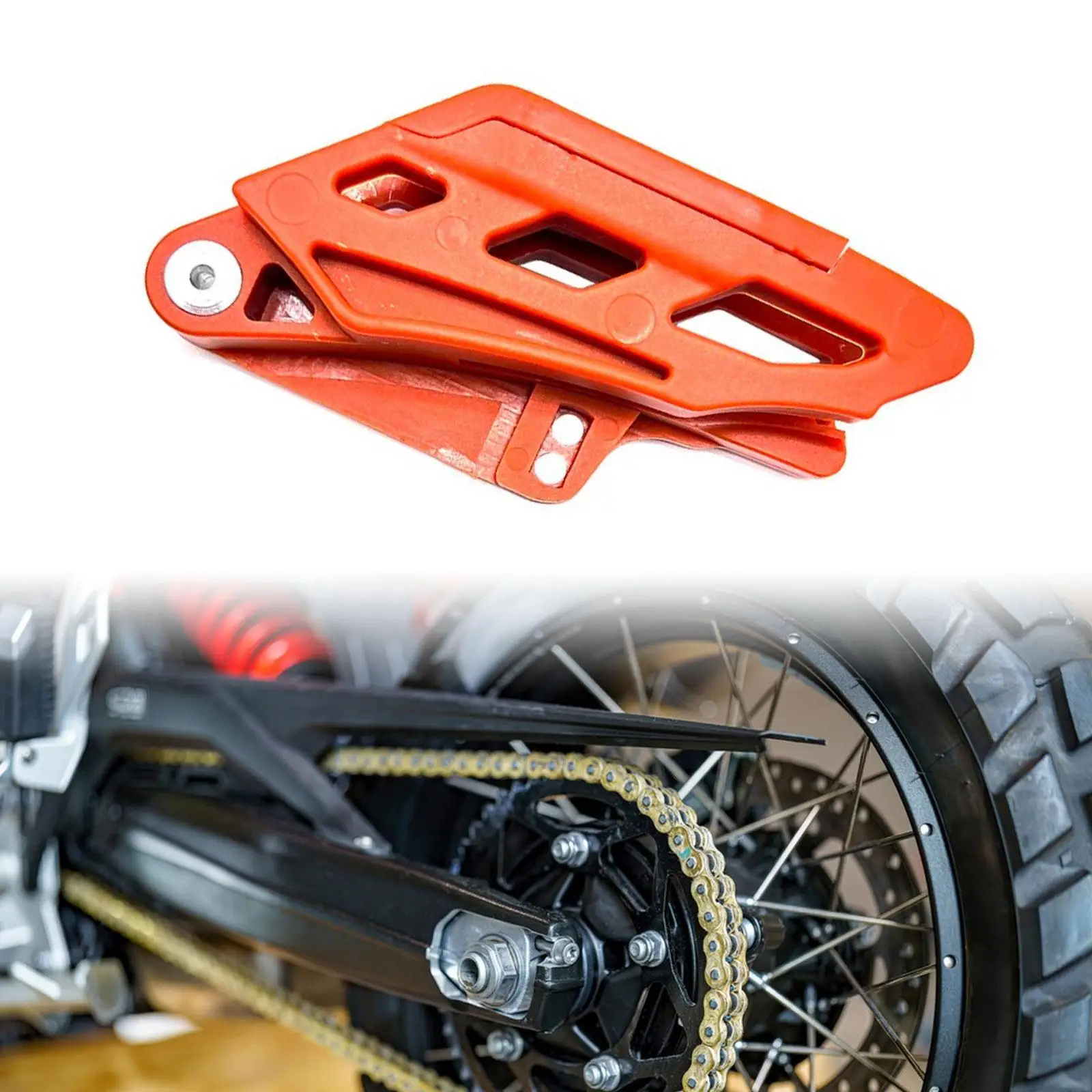อุปกรณ์ป้องกันฝุ่นสองสี ฝาครอบป้องกันระบบขับเคลื่อน ฝาครอบโซ่หลัง ติดตั้งง่ายสำหรับรถจักรยานยนต์