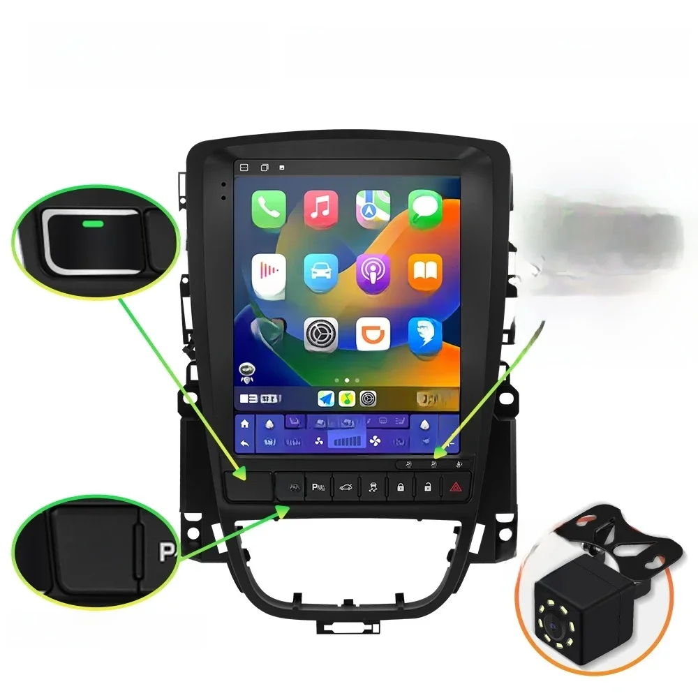 EBILAEN Android 12.0 Autoradio Multimedia Speler voor Opel Astra J Verano Vauxhall 2007-2014 GPS Carplay Autoradio 4G ECO - afbeelding 2
