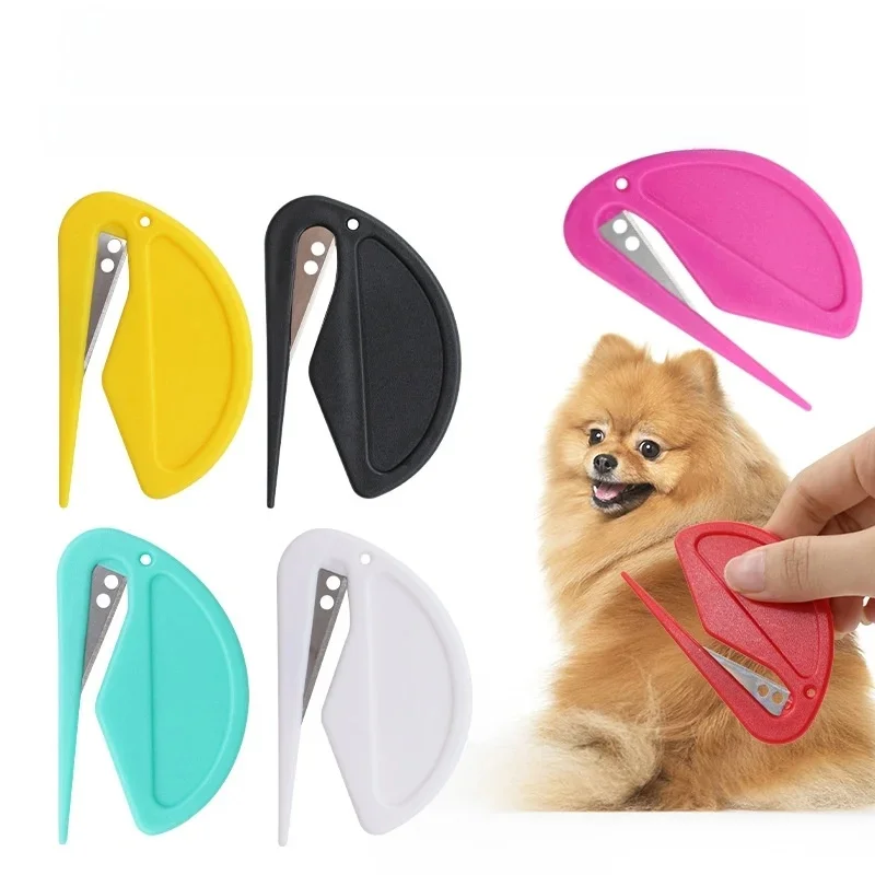 Noeud d'épilation pour animaux de compagnie chien 2024, couteau sans nœud, perte de toilettage, garniture de perte, en acier inoxydable, efficace et sûr, accessoires pour chat, ciseaux
