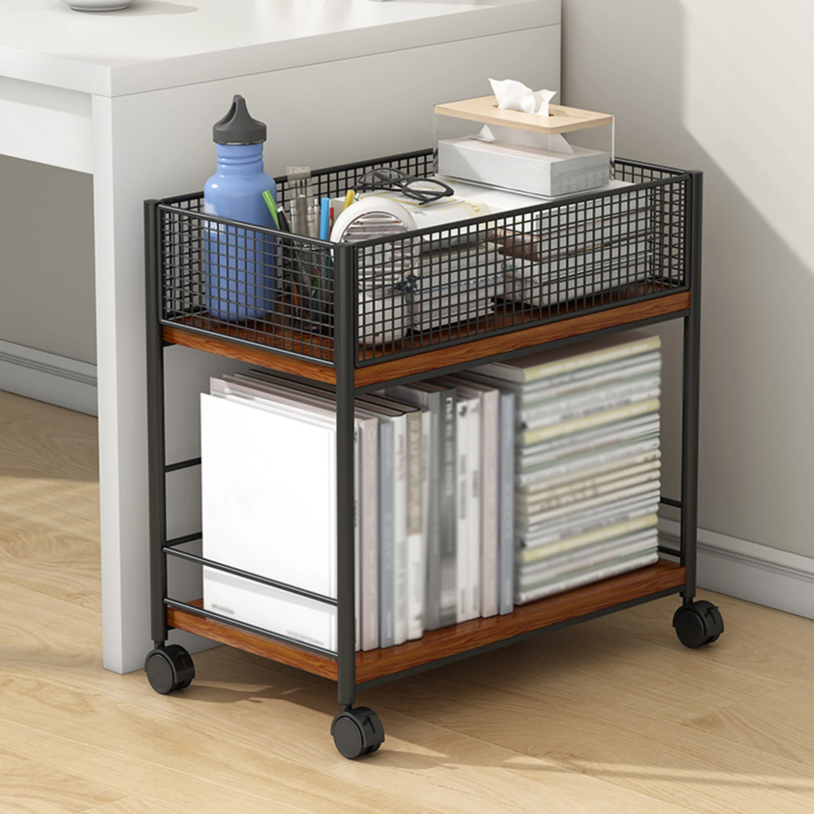 رف كتب متحرك بعجلات حقائب مدرسية ورفوف تخزين لكتب فنية لمترو الأنفاق لتخزين خزائن كتب بسيطة للطلاب عقد منظم