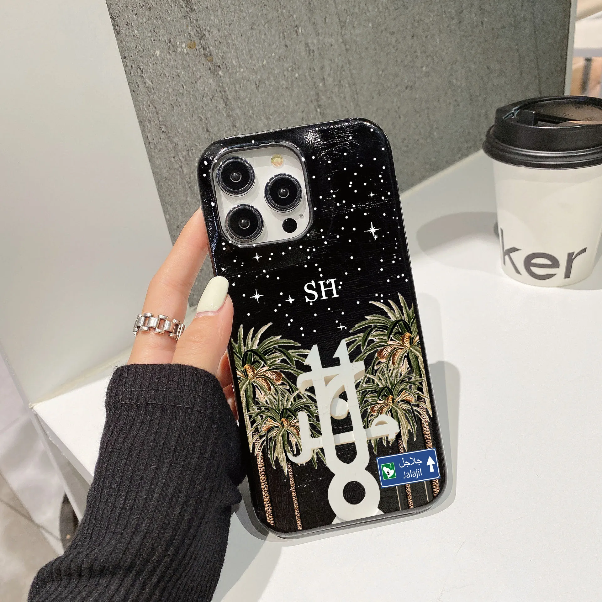 

Персонализированный кожаный чехол Fisk fit Initial kafr с буквами имени для iphone 11 12 14 13 15 Pro Max mini 16 Plus, роскошные жесткие чехлы