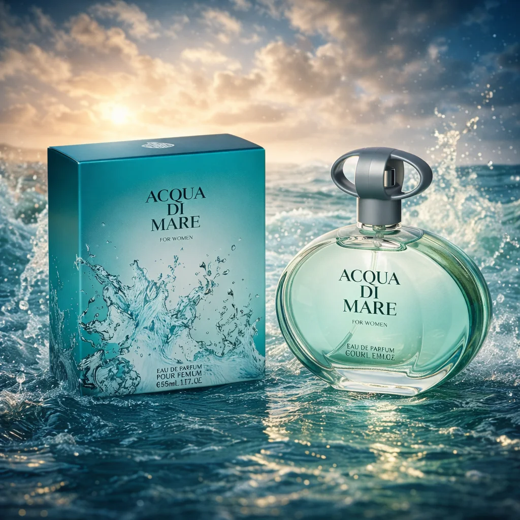 Acqua Di Mare - Real Time pour Femme Eau de Parfum 100ml. Parfum féminin d'inspiration marine avec des notes d'agrumes, florales et aquatiques, accompagné d'accords frais et lumineux qui évoquent la brise marine.