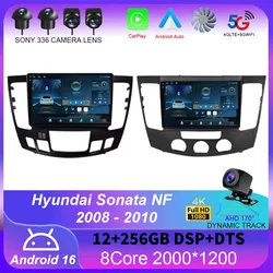 Android 16 Carplay Auto Car Radio For Hyundai Sonata NF 2008-2010 2 Din Multimedia Video Player Navigation GPS 2Din DVD Stereo