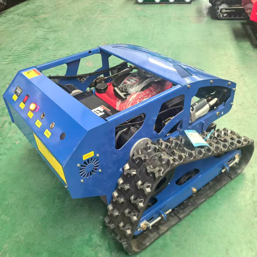【Brand】RC Robot Lawn Mower CE EURO5 EPA Remote Controlled Crawler Mower Slope Grass Cutting For Farm Home Orchard