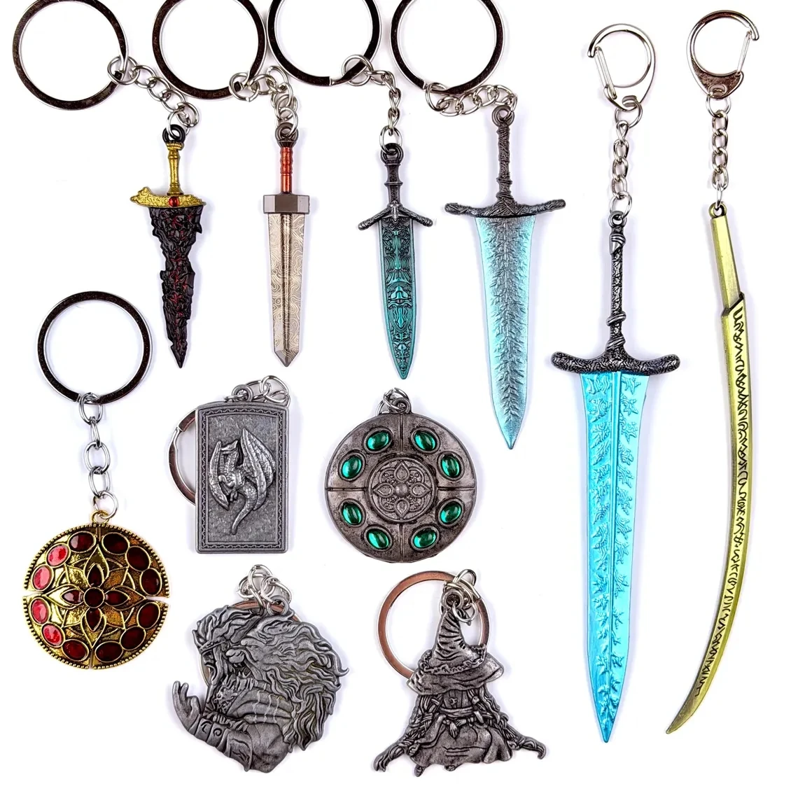 Bloodhound's Fang Keyring | Ring Dark Moon Greatswor Eldens Keychain Pendant|Cosplay Fans Props Men Women Backpack Jewelry