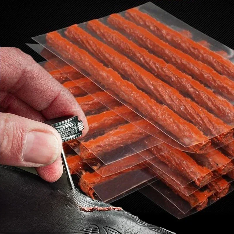 AliExpress NONE 10-50Pcs Tubeless Tire Repair Strips Stiring Glue for Tyre Puncture Emergency Car Motorcycle Bike Tyre Repairing Rubber Strips
