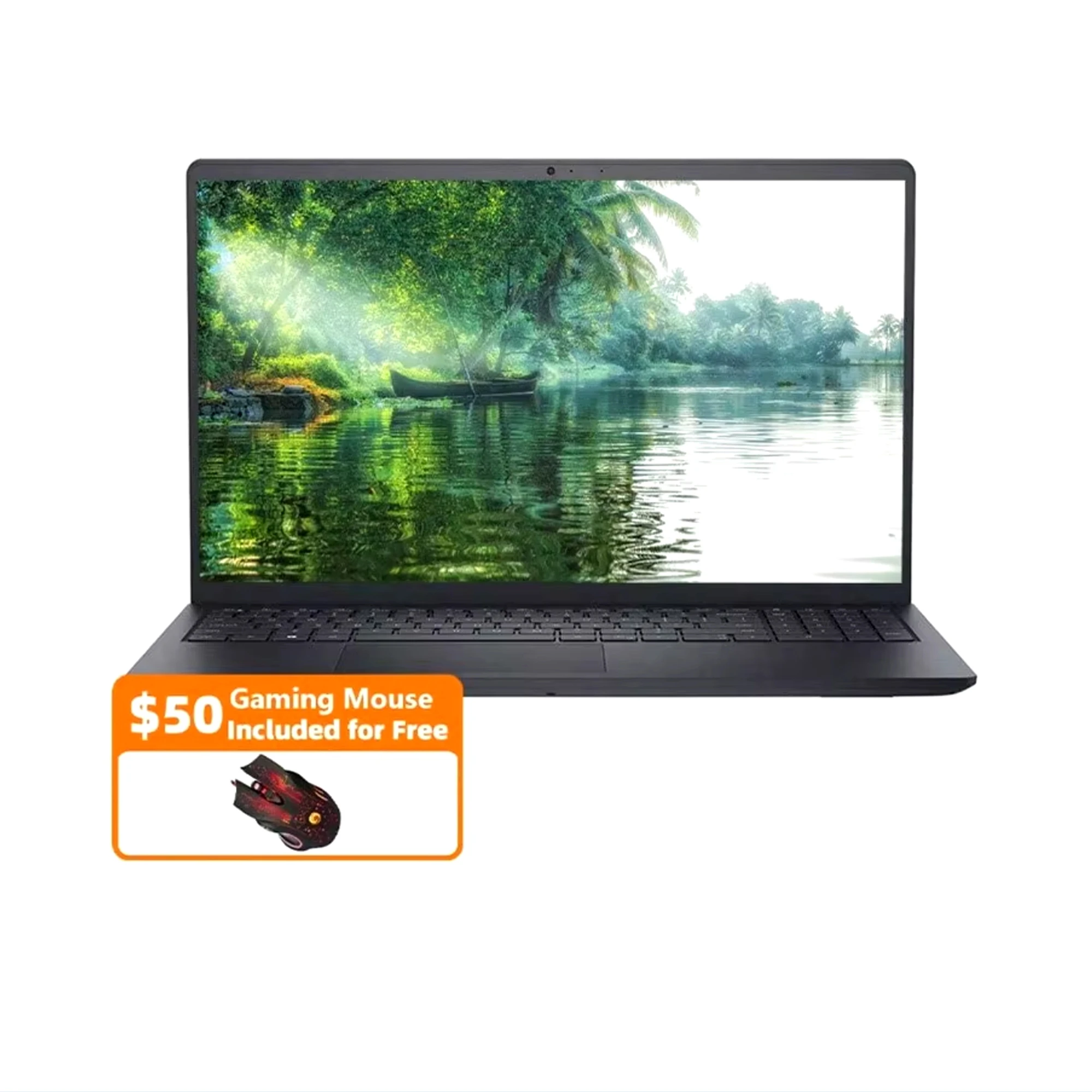 Dell Inspiron-ordenador portátil con pantalla táctil de 15,6 pulgadas, i7-1355U notebook con Intel Core, 64GB de RAM,4TB SSD, Intel Iris Xe Graphics, ratón para juegos