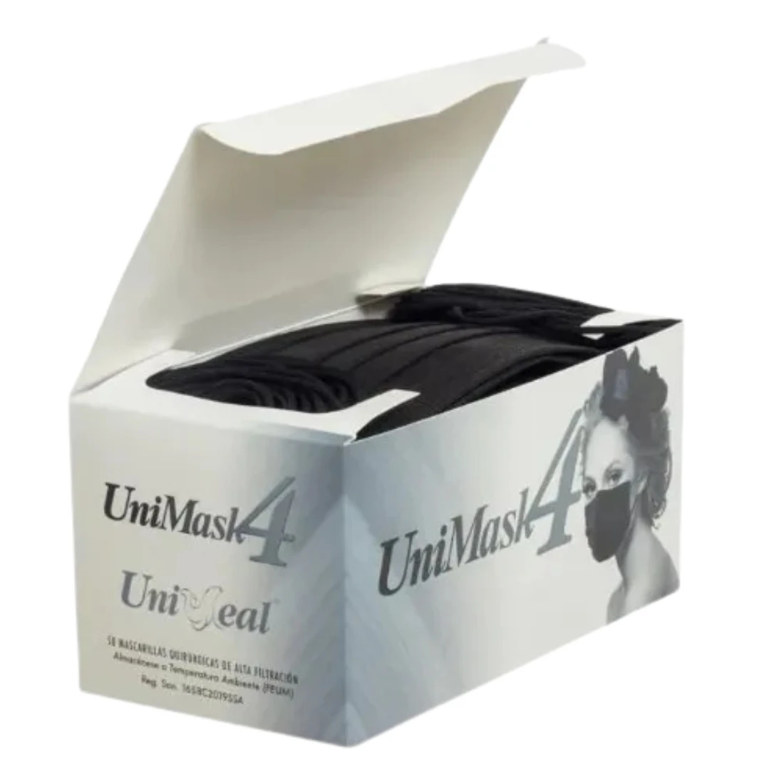 Cubreboca Unimask 4 Negro Uniseal 4 Capas