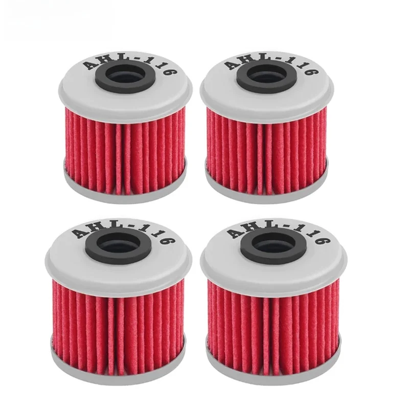 AHL 4 sztuki filtrów oleju silnikowego do HONDA CRF250R CRF250X CRF450R CRF450X CRF150R TRX450R TRX450ER CRF 150 250 450 R X CRF250 CRF450 — zdjęcie 2
