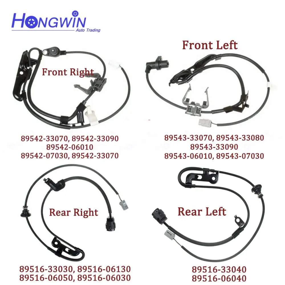 

Front Rear L/R ABS Speed Sensor For Lexus ES300 ES330 ES350 Toyota Avalon Camry Solara 89542-33090 89543 33080 89516-33030 33040