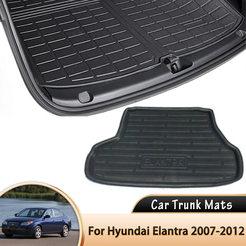 

for Hyundai Elantra Avante HD 2007~2012 3D Car Anti-dirty Trunk Mats EVA Material Car Rear Cargo Tray Trunk Mats Rear Pad Boot