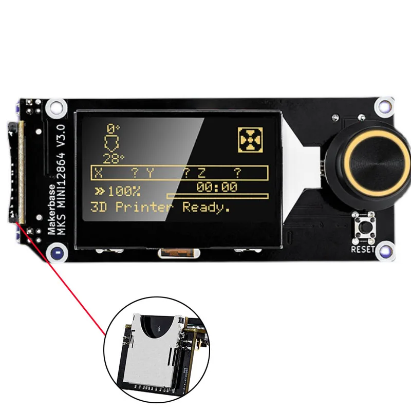 Makerbase MKS MINI 12864 V3 LCD Display Screen Motherboard Smart Display Screen 3D Printer Parts MKS Gen L SKR VORON 2.4