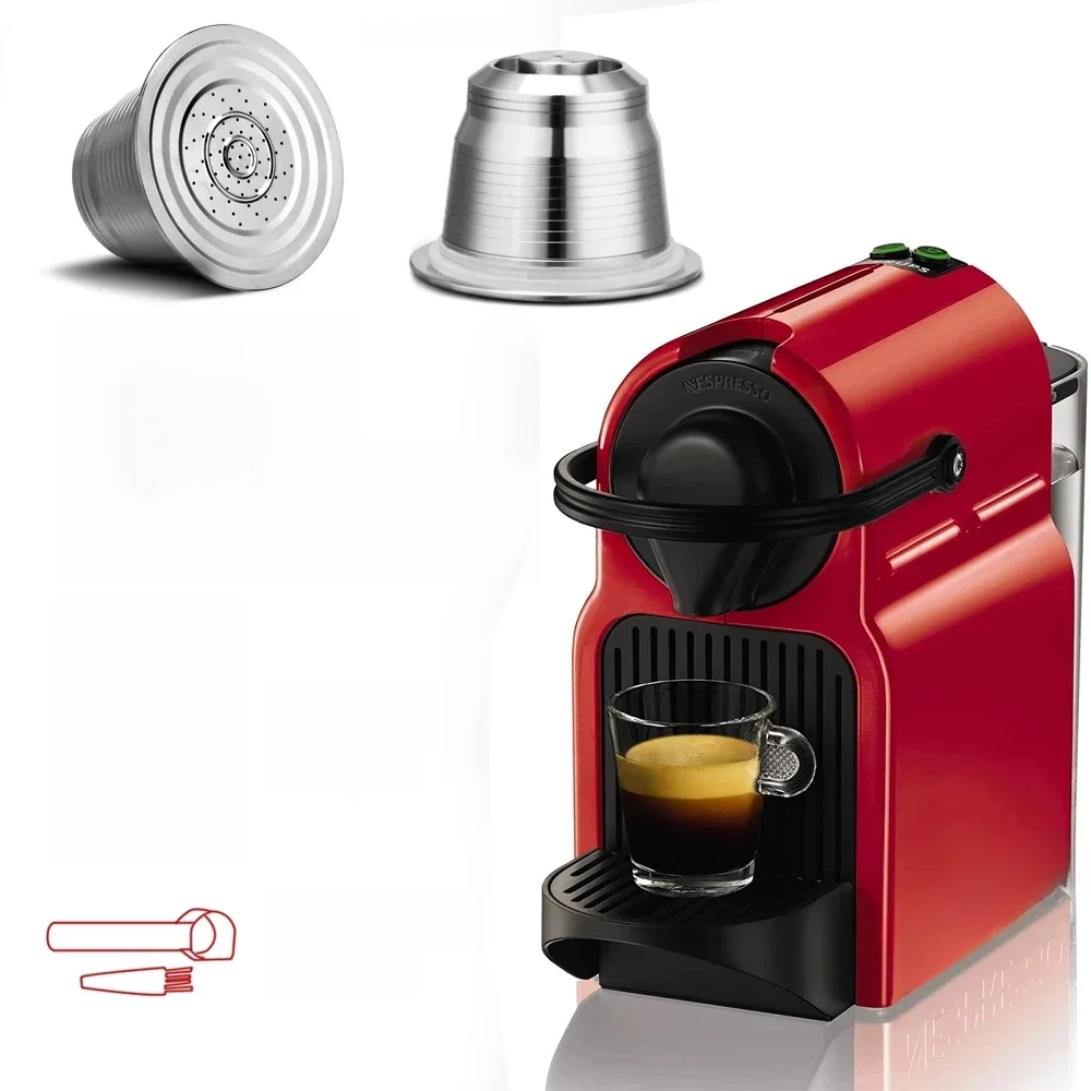 Capsule de café rechargeable iCafilas pour filtres à café Nespresso en acier inoxydable Crema