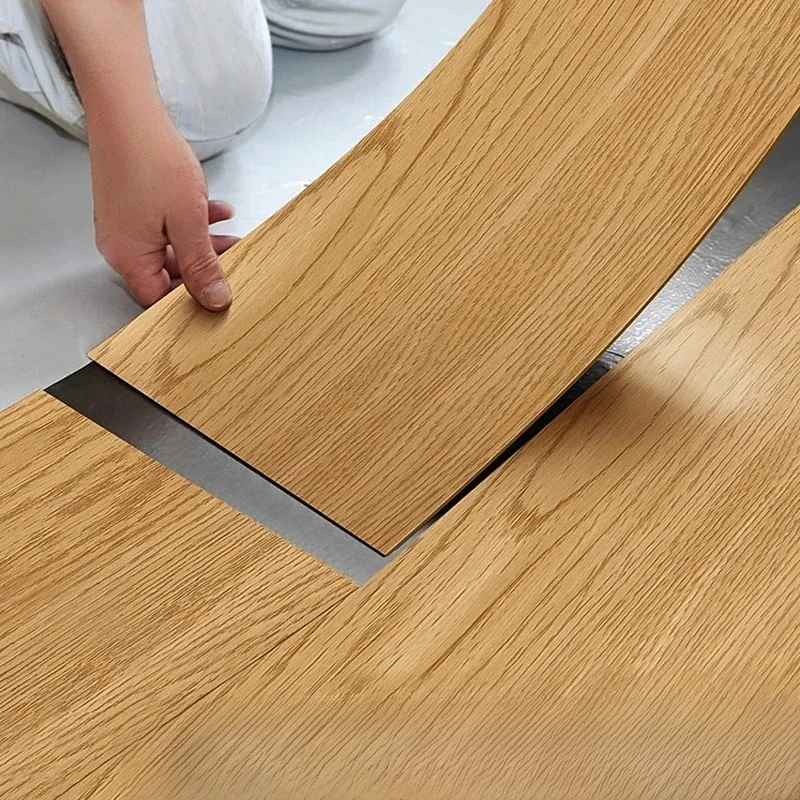 Autocollants de sol en PVC 40x15cm, 10 pièces, autocollants auto-adhésifs, imperméables, épais, Grain de bois, autocollants de sol pour salon