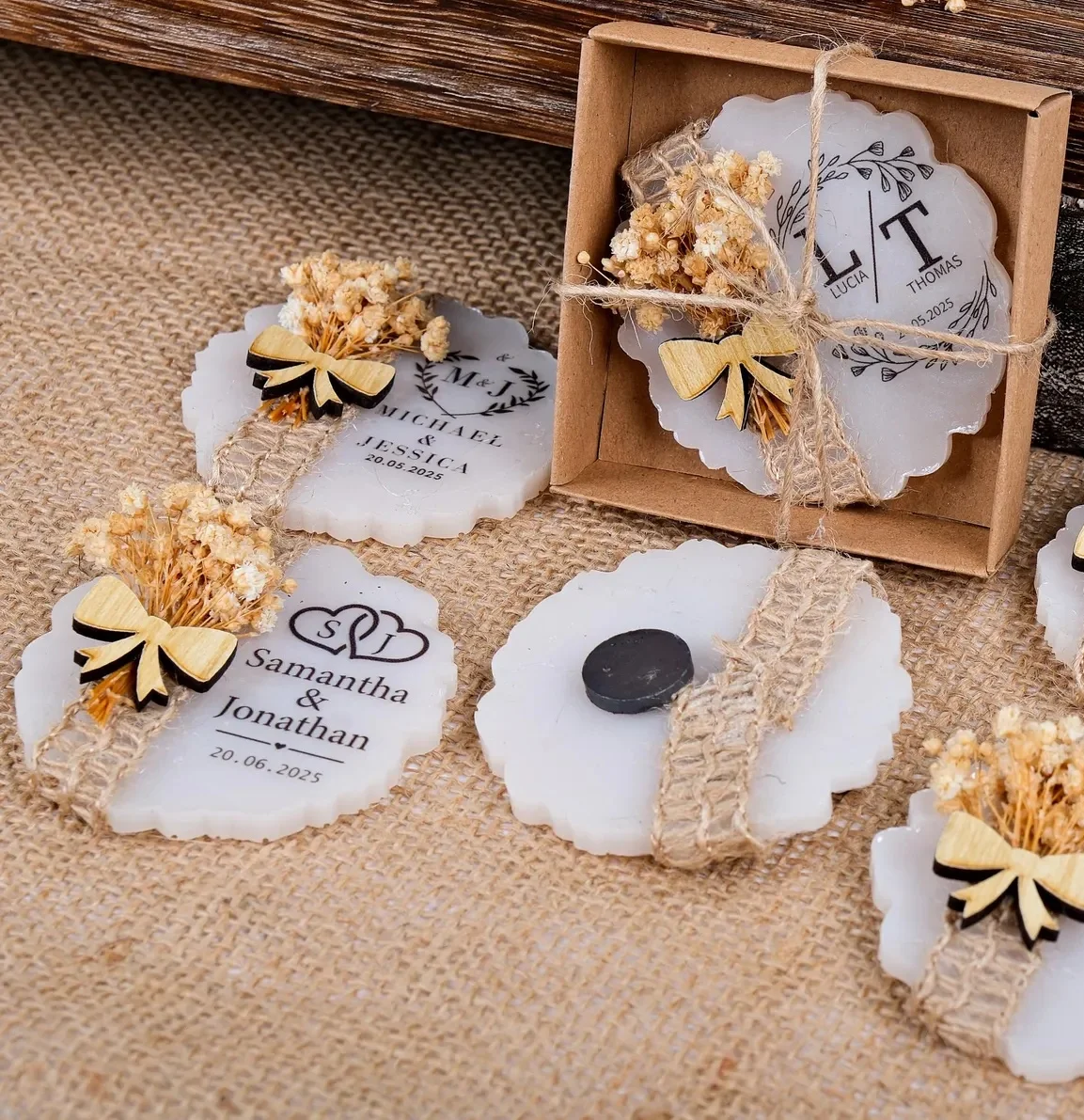 Personalized Epoxy Magnet, Wedding Favors, Custom Magnets, Save The Date Magnet, Bridal Shower, Wedding Party Favors, Custom Fri