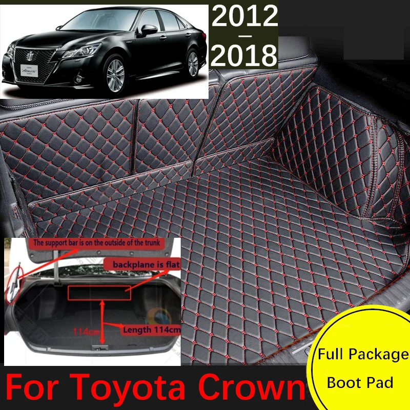 Car Trunk Mat For Toyota Crown Kuraun S210 2012~2018 5 Seats Waterproof Cargo Liner Carpet Interior Parts Accessories Cover