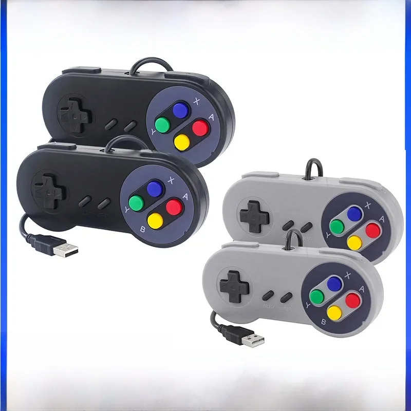 Manette de jeu USB rétro, 2 pièces, contrôleur filaire pour PC NESPi RetroPie, contrôle de jeu pour Raspberry Pi 4 B