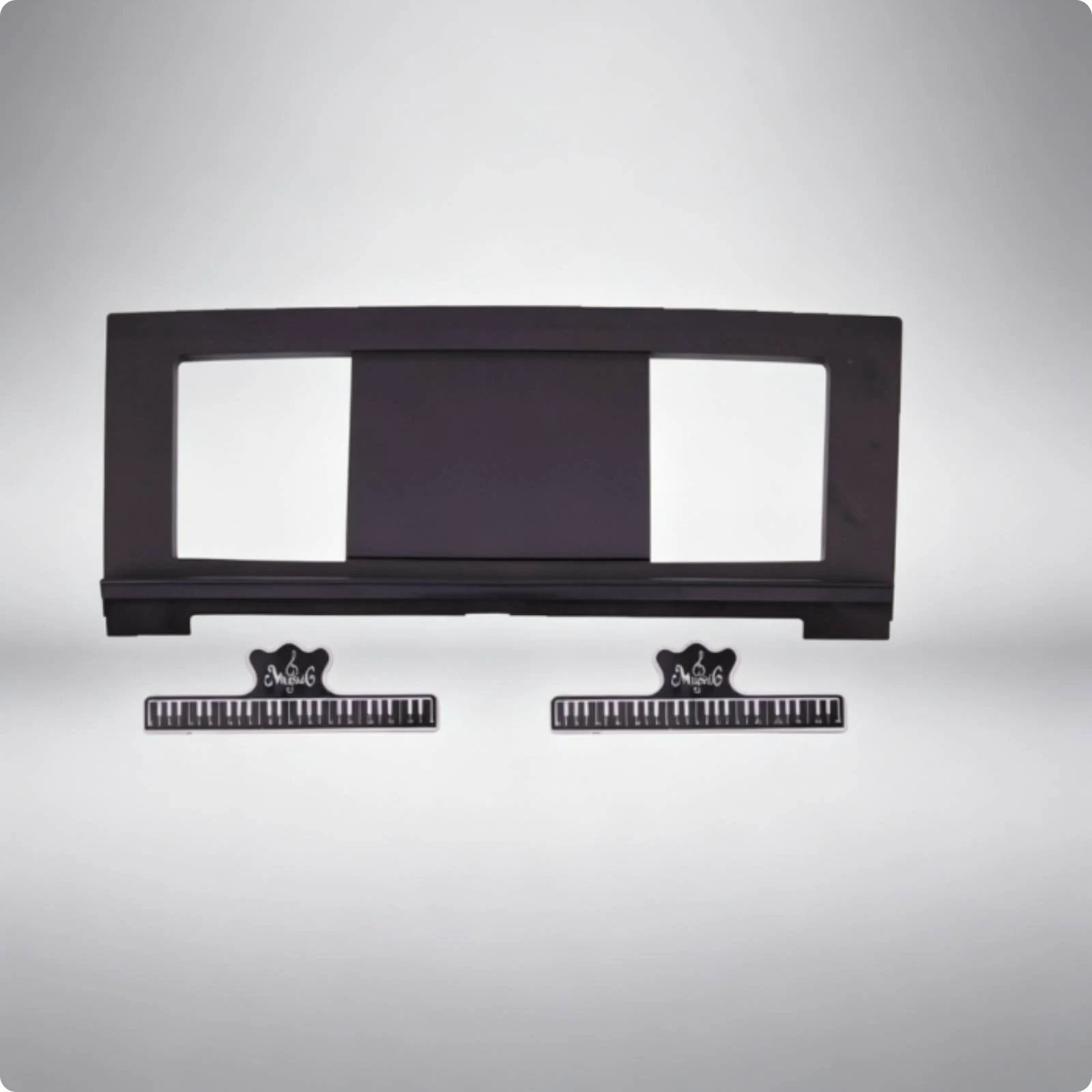 Music Sheet Stand Electronic Piano Stand Black Keyboard Stand with Clips Sheet Music Holder for Stage School Performance