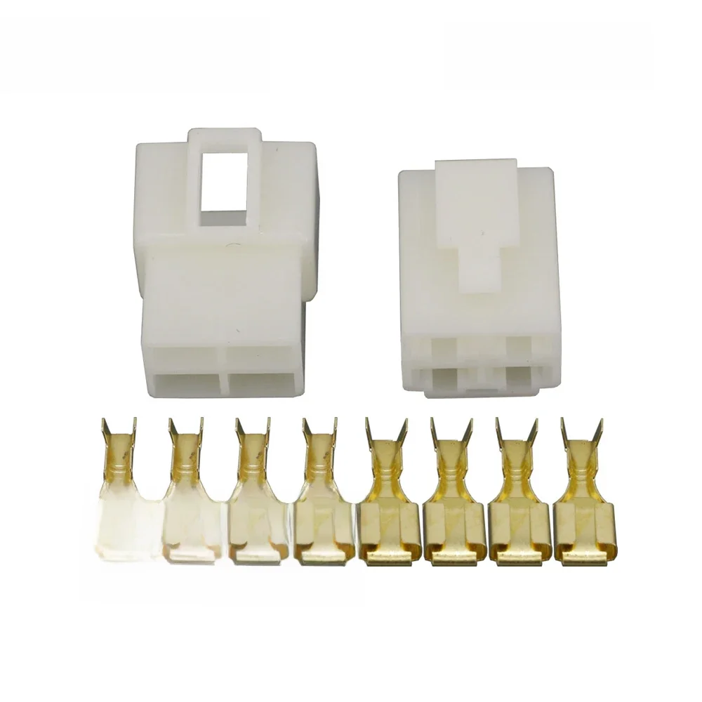 6.3mm 4 Pin DJ7041-6.3-11/21 samochodowe złącze elektryczne kabel z końcówką zestawy wtyczek motocykl Ebike terminal samochodowy mężczyzna kobieta — zdjęcie 2